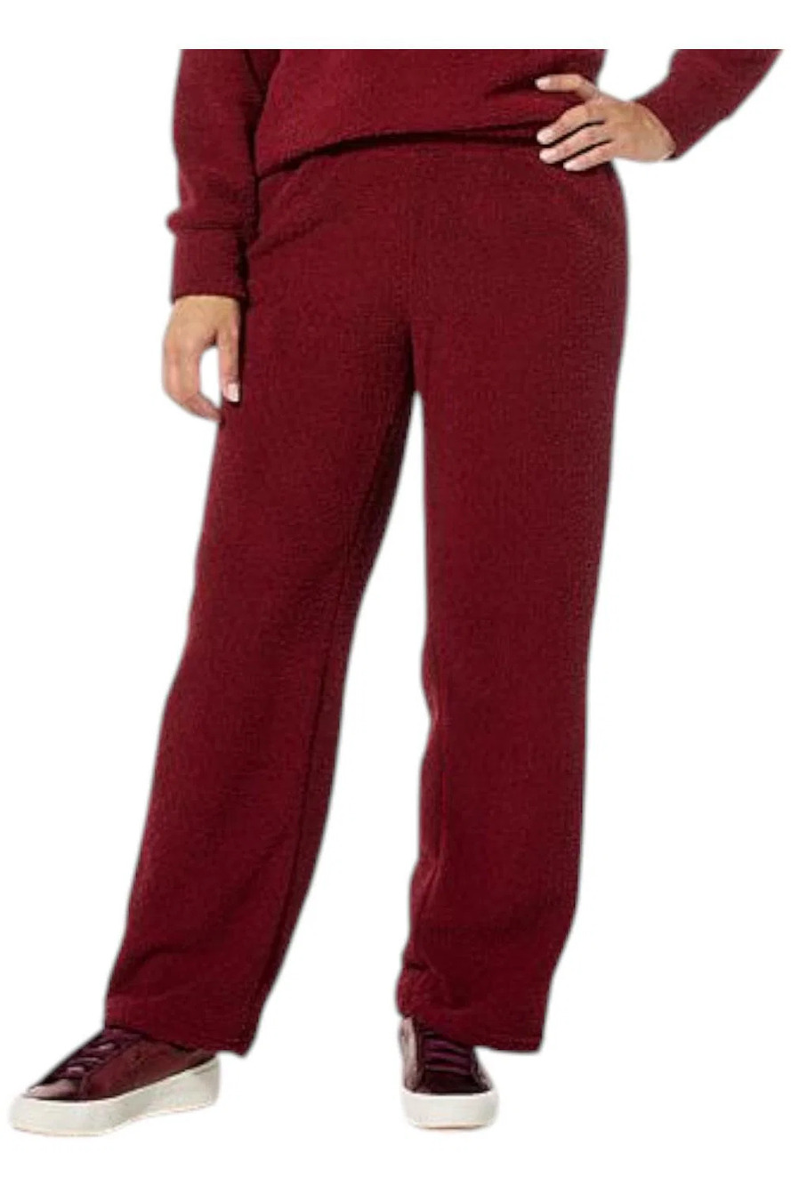 Comfort Code Women's Marshmallow Knit Pull-On Pant Maroon - Regular